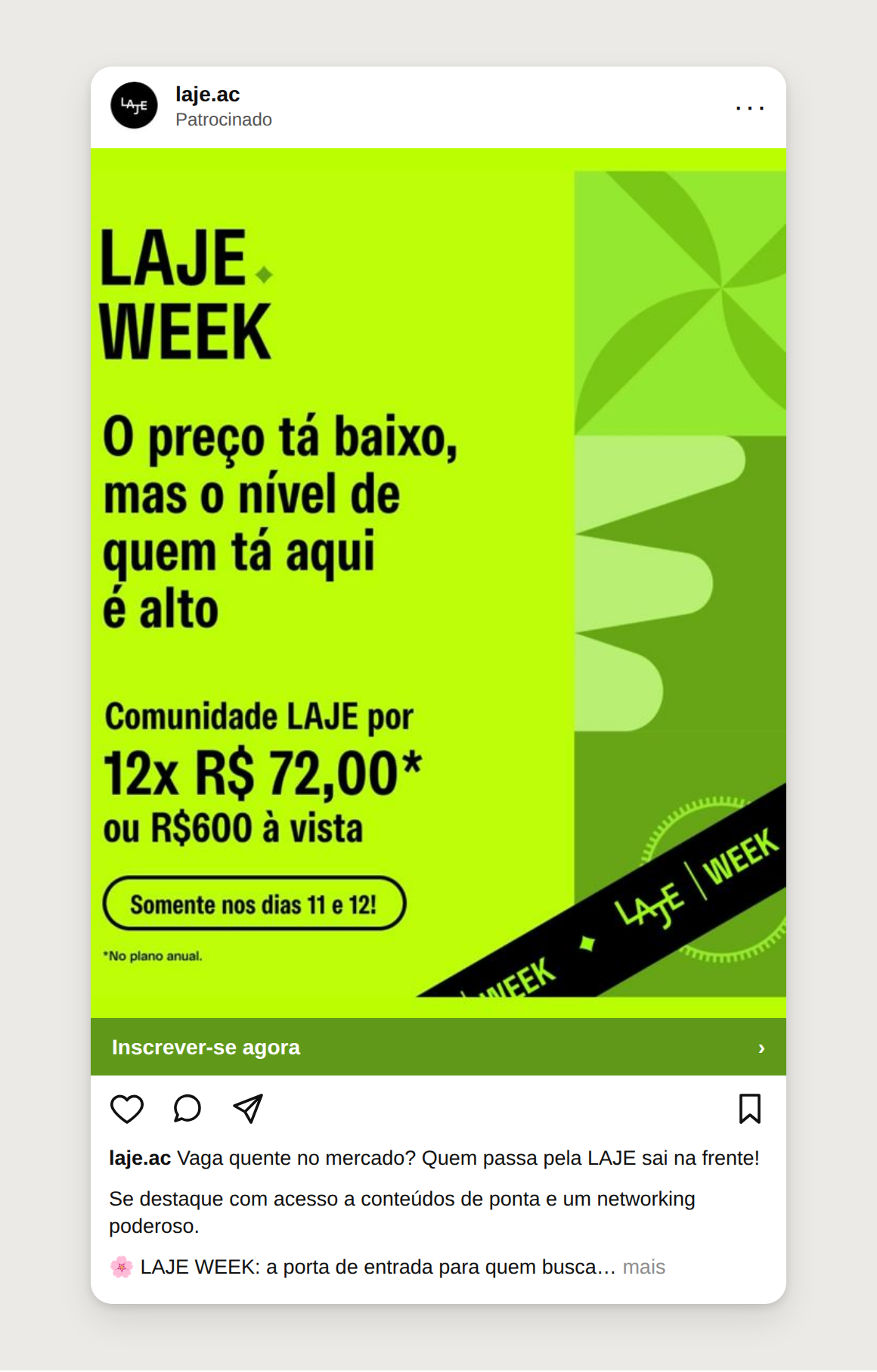 Anúncio O preço tá baixo, mas o nível de quem tá aqui é alto